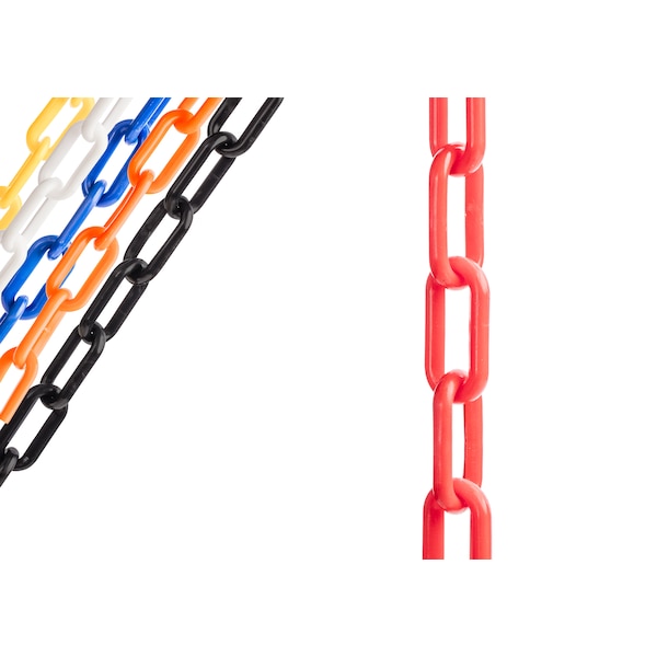 Plastic Chain, 100 ft x 2 In. Red